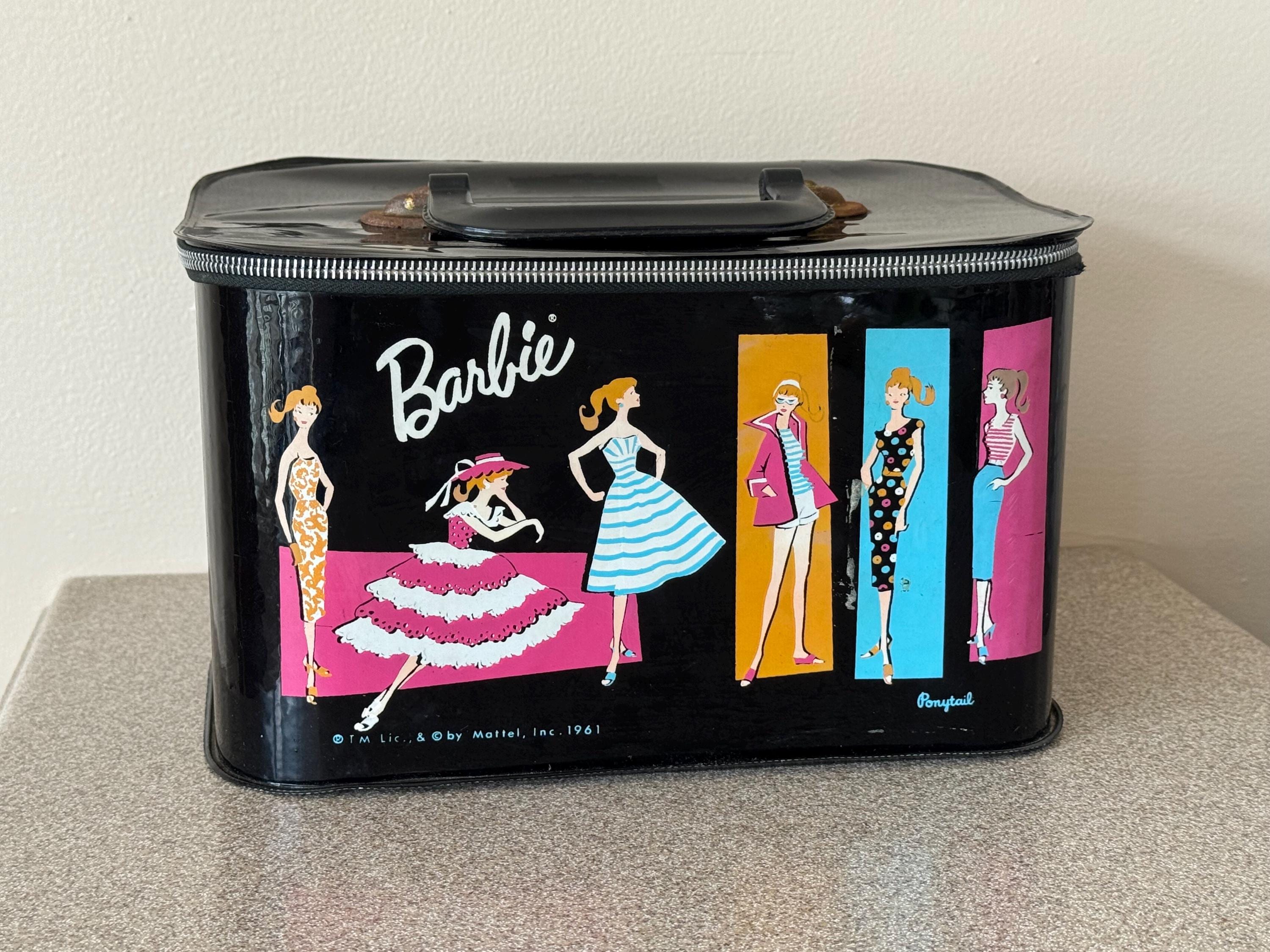 バービー 1961年 ビンテージ ドールケース 収納ケース黒 Barbie Doll Case 1961 Black Carrying Trunk | eBay