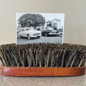 Vintage shoeshine brush Primitive Wooden Shoe Brush Bristle Wood handle Shoeshine Brush Tool Rustic Primitive Country Farmhouse Photo holder
