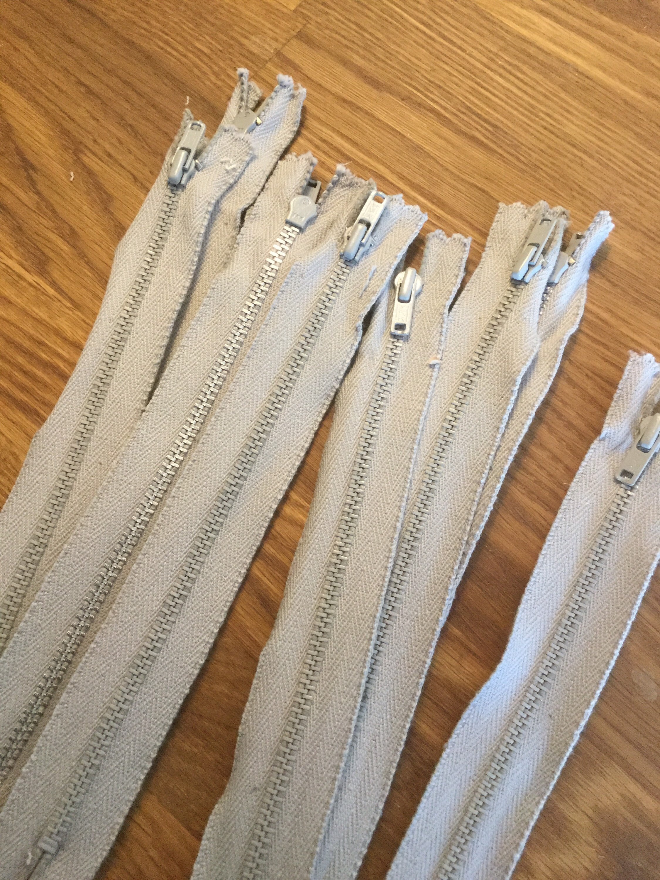 8 inch grey zips Etsy