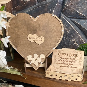 Heart Drop Box Wedding Guestbook Alternative
