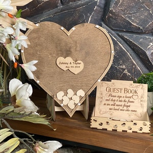 Rustic Heart Drop Box Guestbook: Wedding Keepsake Alternative