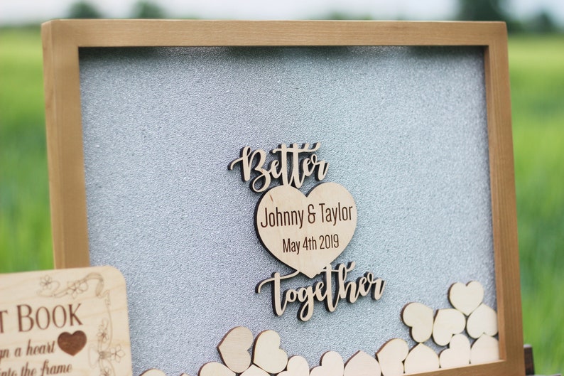 Wedding Guest Book Alternative Drop Top Better Together Sign Etsy