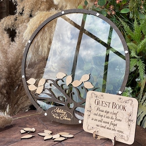 Leaf wedding guest book alternative, Wedding guest book leaf,  Leaf guestbook wedding alternative