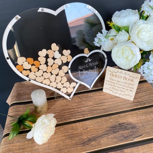 Transparent Wedding Guest Book Alternative: Heart Sign