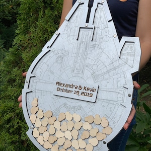 Millennium Falcon Wedding Guest Book Alternative: Fantasy Star Wars Gift
