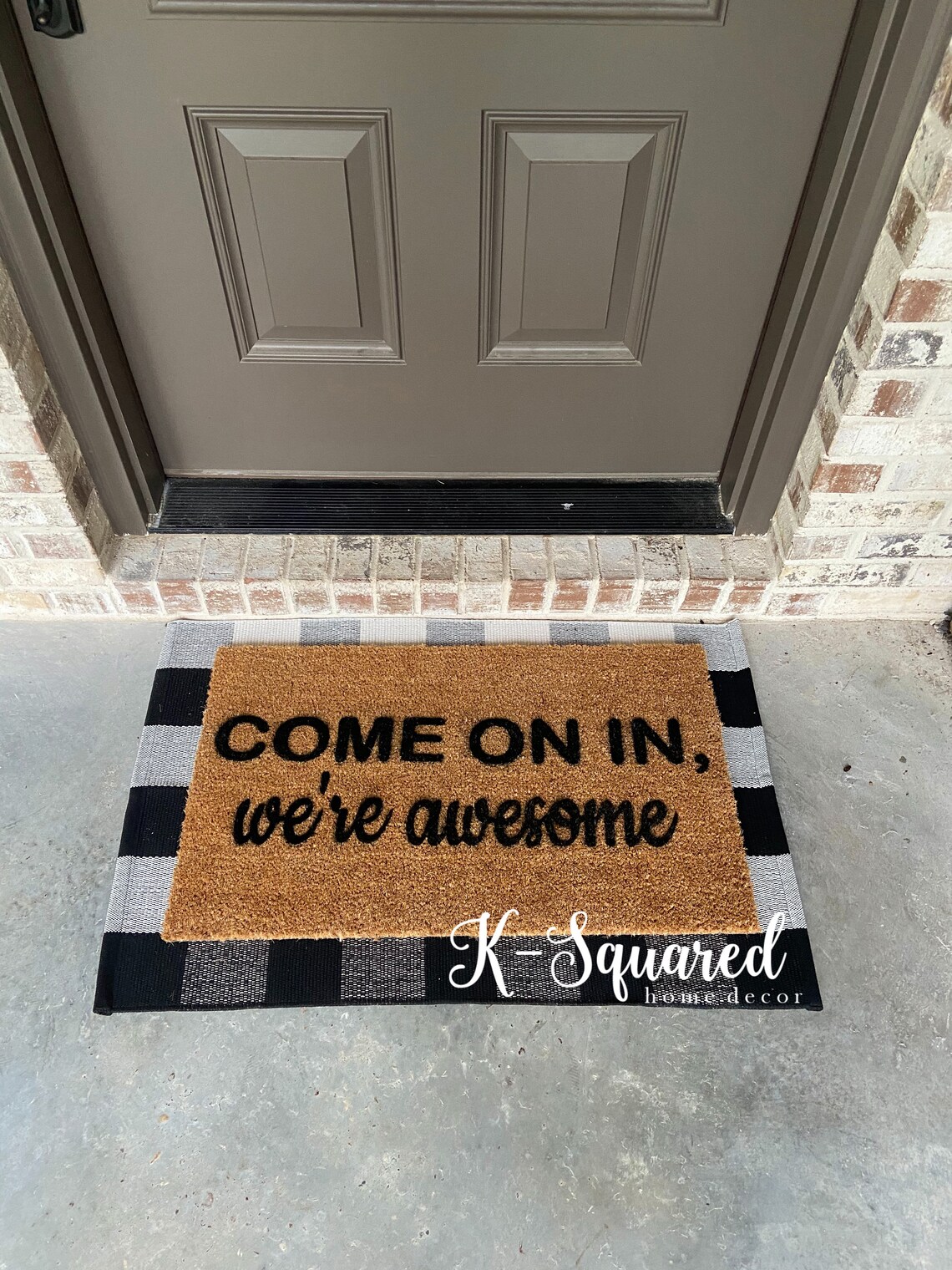 Personalized Doormat Porch Decor Spring Decor Doormat Home Etsy