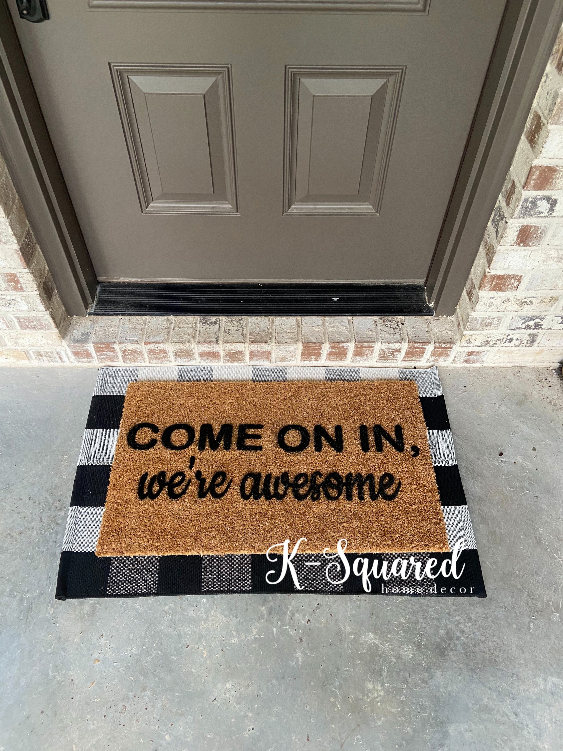 Personalized Doormat Porch Decor Spring Decor Doormat Home Etsy