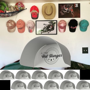 White Hat Hanger (10 Pack) Removable Tape Wall Mount for Baseball, Cowboy and more! Unlike the others! Made in the USA!