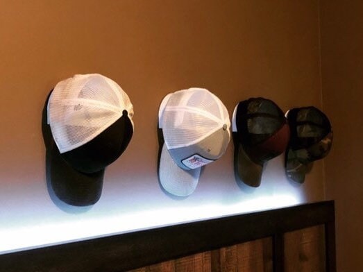 thumbnail image 2 of Base Hooks Baseball Cap Hat Closet Rack Wall Door Hanger Holder Storage Organizer Ball Cap Organizer 2 of 9