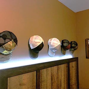 White Hat Hanger (10 Pack) Removable Tape Wall Mount for Baseball, Cowboy and more! Unlike the others! Made in the USA!