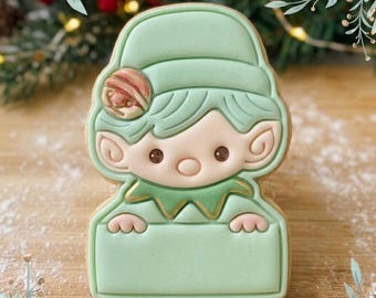 ELF, I'm back, merry christmas (cookie cutter + stamp)