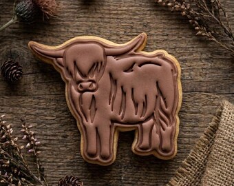 HIGHLAND COW (cookie cutter + stamp) #181