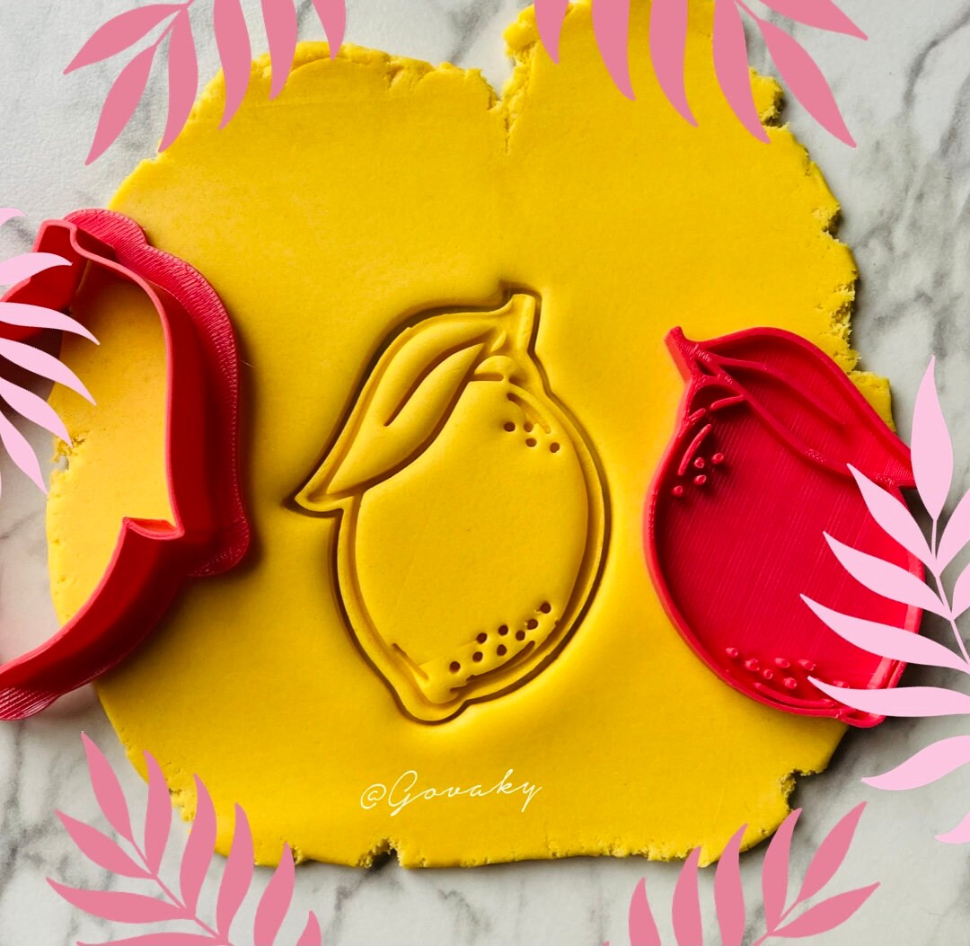 LEMON cookie Cutter Stamp Etsy UK
