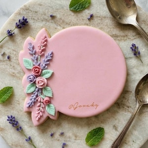 FLOWER CORNER CIRCLE  (cookie cutter) #265