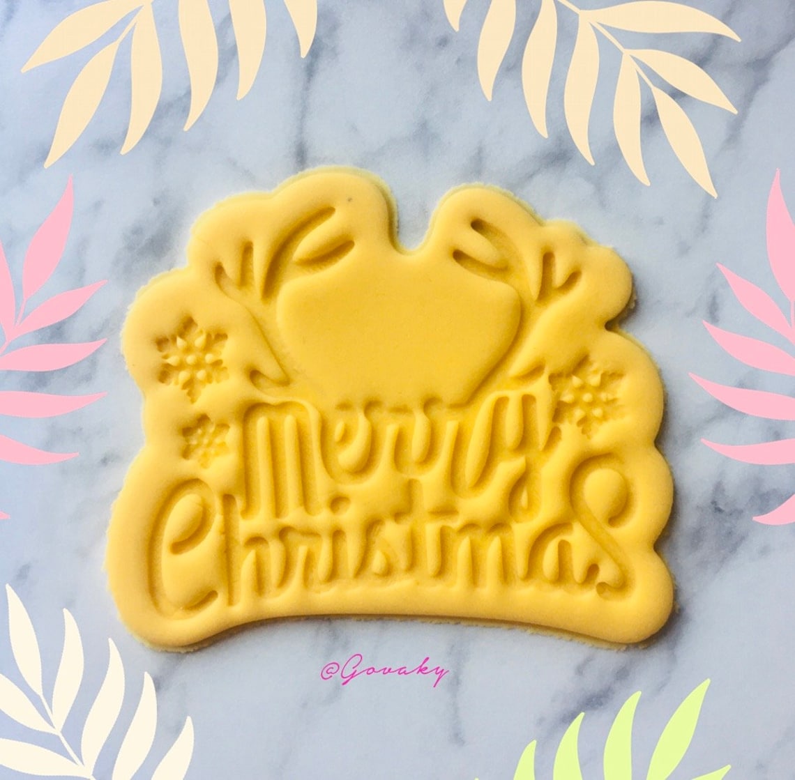 MERRY CHRISTMAS 01 cookie Cutter Stamp Etsy