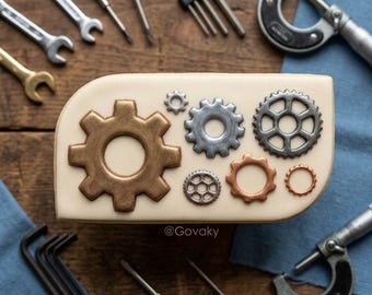 GEARS, TOOLS (cookie cutter + embosser )