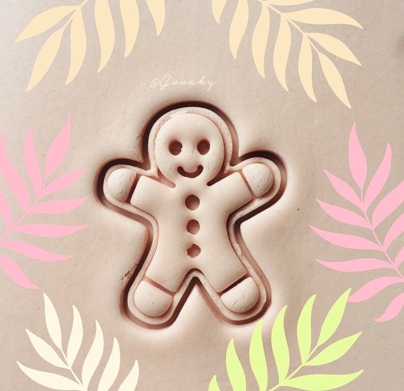 MINI GINGERBREAD MAN cookie Cutter Stamp | Etsy
