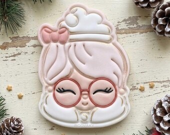 MRS SANTA (cookie cutter + stamp) merry christmas