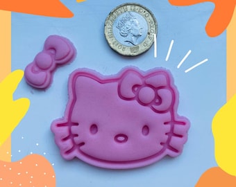 MINI KITTY, cupcake size (cookie cutter + stamp) cat #242