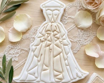 WEDDING DRESS BRIDE (cookie cutter + stamp) #214