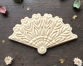 HAND FAN, SPAIN, flamenco (cookie cutter + stamp) #017
