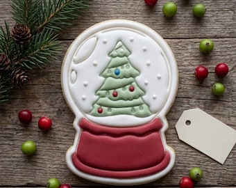 SNOW GLOBE (cookie cutter + stamp) merry christmas #183