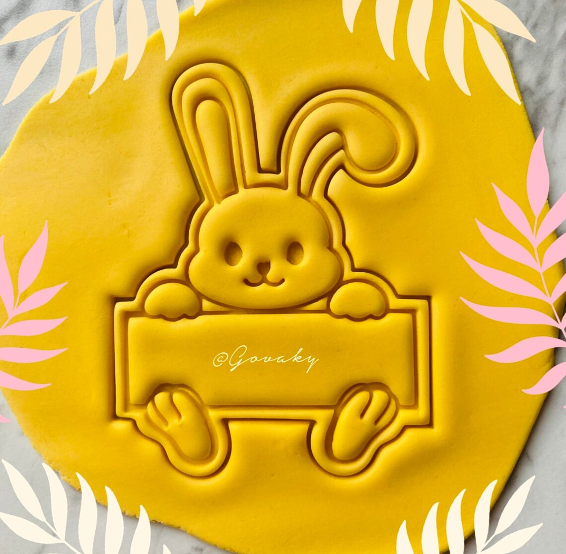 BUNNY EASTER 01 cookie Cutter Stamp Etsy UK