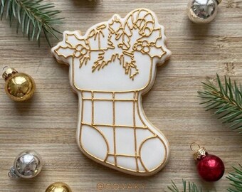 CHRISTMAS BOOT (embosser + cookie cutter) merry christmas