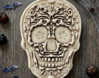 SKULL HALLOWEEN (cookie cutter + stamp) mexican skull #120