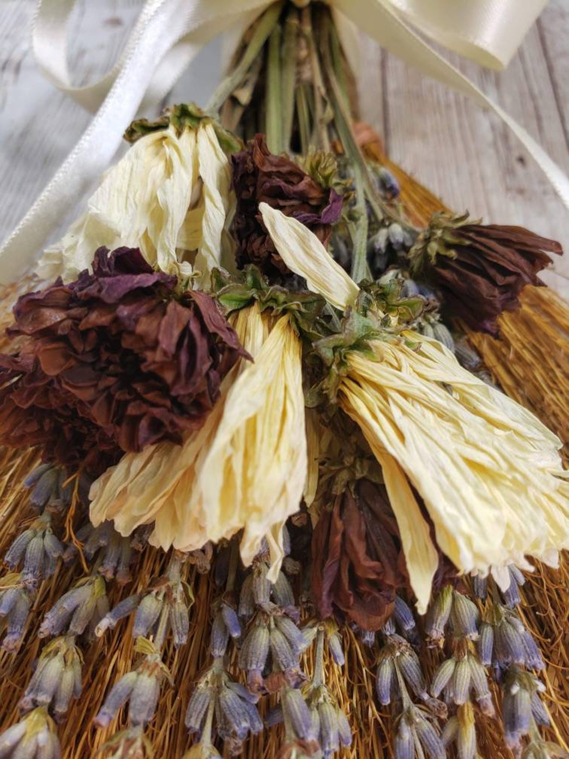 Dried Flower Cinnamon Broom Etsy