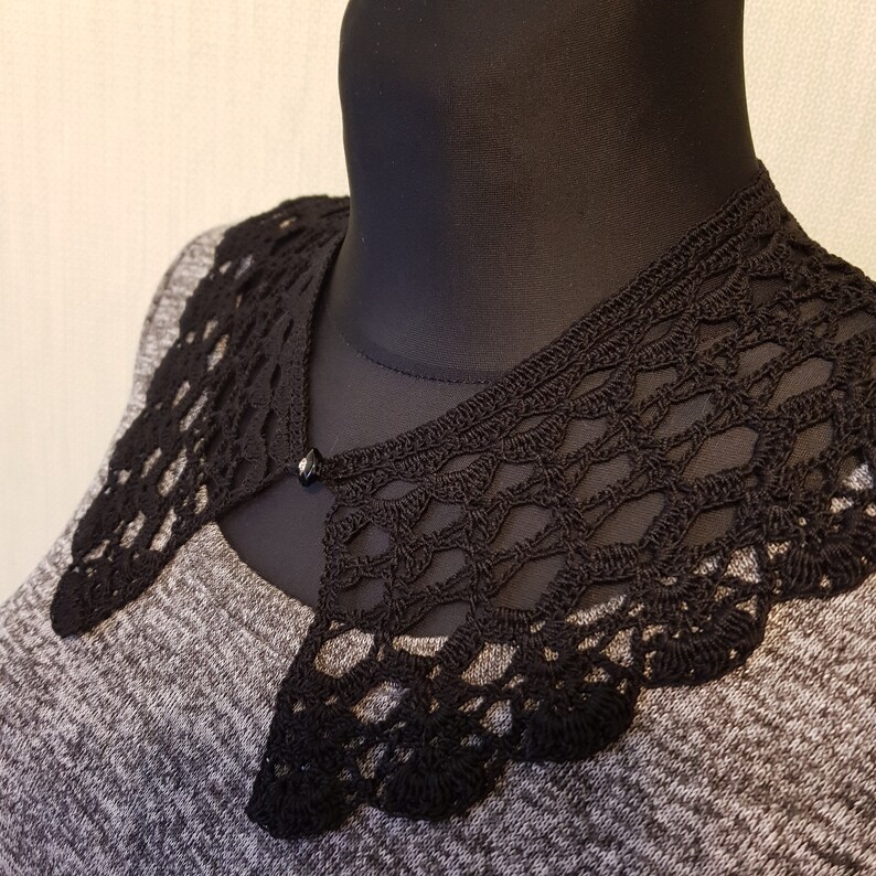 Lace collar crocheted collar lace crochet collar handmade Etsy