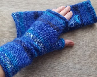 Gants sans doigts femmes chauffe-mains gants tricotés chauffe-bras tricotés à la main