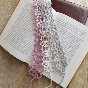 Crochet bookmark set book lover gift teacher gift ideas bookmark crochet lace book accessories Christmas bookish gift bookmark boho style