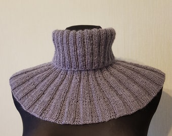 Neck warmers wool neck warmer cowl scarf gray turtleneck warmer cozy neck warmer hand knit cowl soft neckwarmers unisex