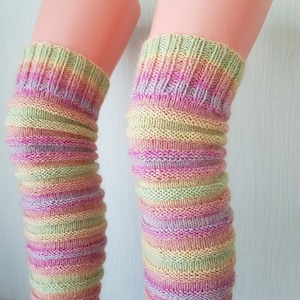 Leg warmers slouchy leg warmers long leg warmers hand knit gaiters multicolor leg warmers leg gaiters yoga gaiters wool boot toppers