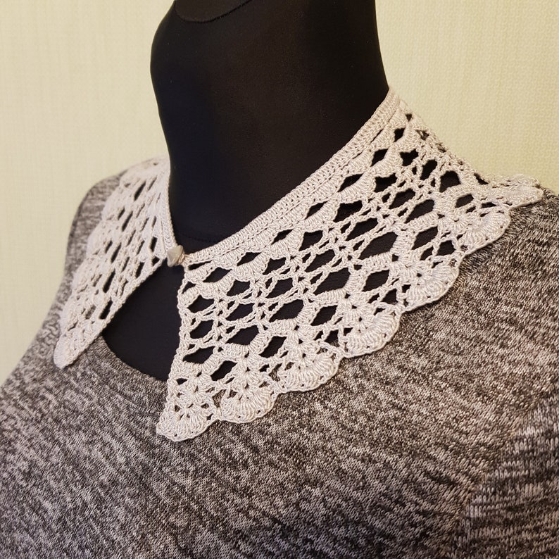 Lace collar crocheted collar lace crochet collar handmade | Etsy