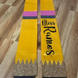 Graduation Teacher Pencil Stoles *Fast Shipping Available *