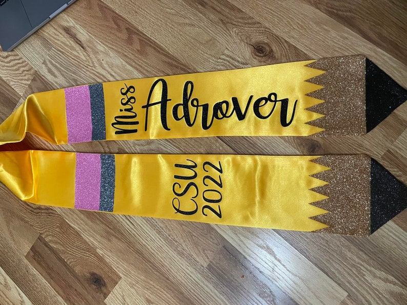 Graduation Teacher Pencil Stoles fast Shipping Available Etsy