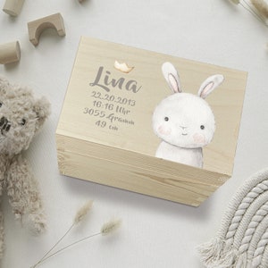 Personalisierte Erinnerungskiste Baby Löwe, Babygeschenke, Erinnerungskiste, Geschenk Geburt, Geburt, Taufgeschenk, Erinnerungsbox Hase