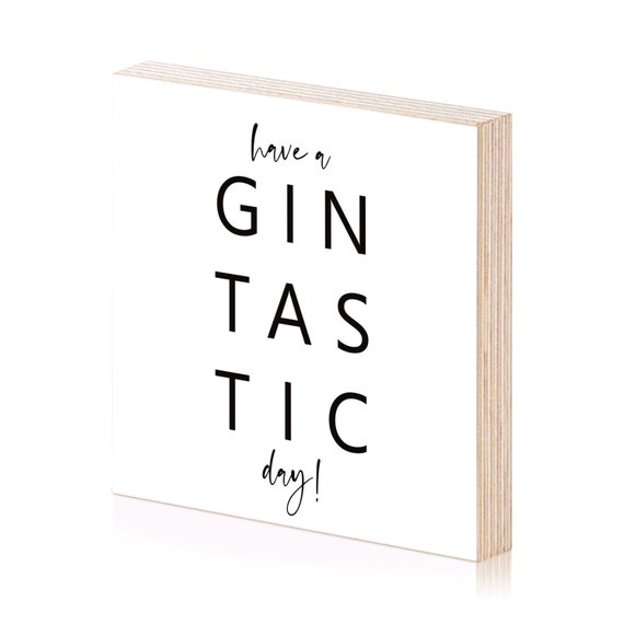 Gin Spruch Holzbild für die Bar oder Partykeller 15x15 zum Etsy
