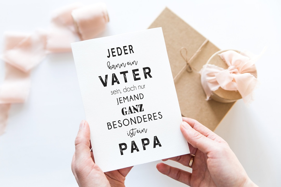 Grusskarte für Papa mit Umschlag jeder kann ein Vater sein Etsy España