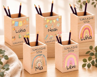 Schulkind 2026 Stiftehalter Kinder Stiftebox Schulanfang Geschenk Einschulung Stiftehalter Holz Einschulungsgeschenke Schulanfang
