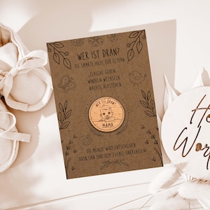 Babygeschenke Taufgeschenk Entscheidungsmünze für werdende Mama & Papa als Geschenk zur Geburt für Eltern Geburtsgeschenk
