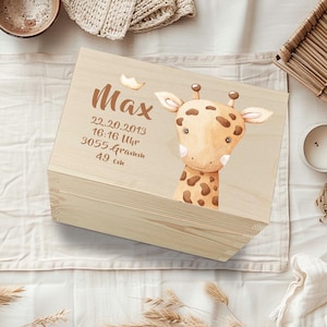 Erinnerungskiste Baby Giraffe Babygeschenke  Erinnerungskiste  Geschenk Geburt Taufgeschenk Erinnerungsbox Geburtsgeschenk