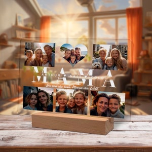 Geschenke für Mama personalisiertes Acry Bild mit Foto und Namen als Geschenk für Mama zum Geburtstag Weihnachtsgeschenke Nachtlicht