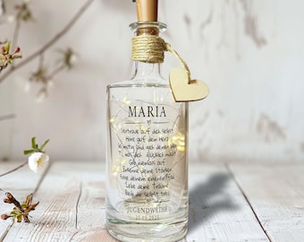 Jugendweihe Geschenke Geldgeschenk zur Jugendweihe personalisiert als Geschenke zur Kommunion Konfirmation Taufe Firmung Flaschenlicht