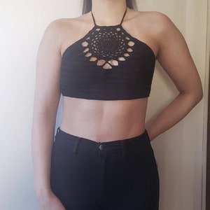 Halter Crop Top Open Back