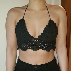 Crochet Open Back Crop Top