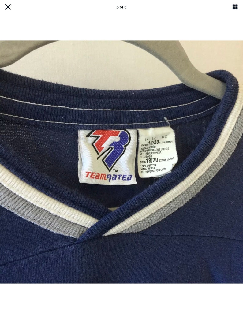 Vintage 90s Dallas Cowboys Cotton Jersey Tee Youth 1820 XL Football USA