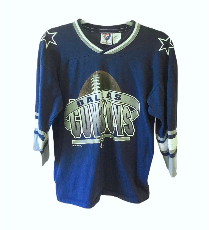 Vintage 90s Dallas Cowboys Cotton Jersey Tee Youth 1820 XL Football USA